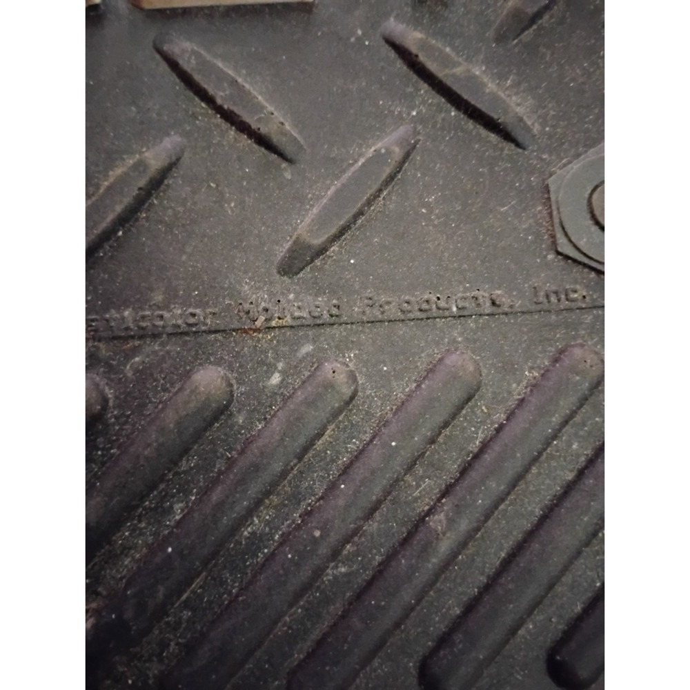 2 Vintage Chevrolet Rubber Floor Mat - Blue Bowtie - 16.5" X 13.5" USED Rear Set - Picture 2 of 8